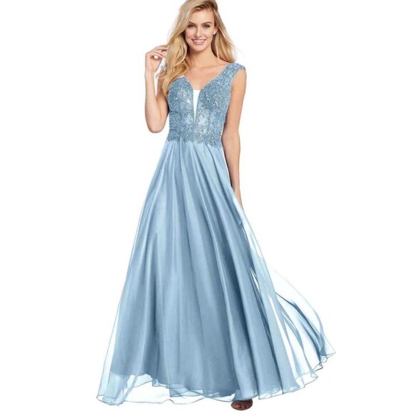 Ellie Wilde Chiffon Grad Dress EW119050 - Picture 1 of 5